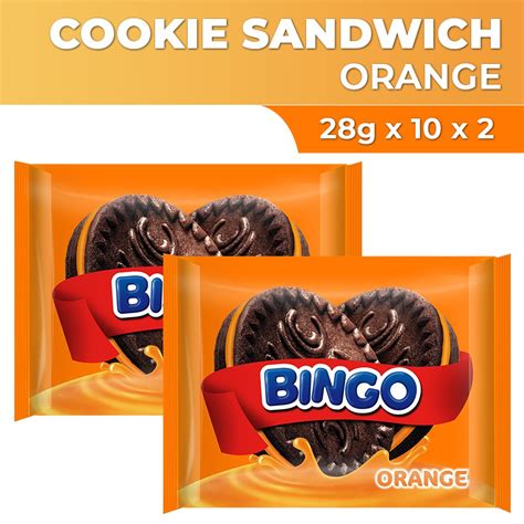 bingo cookies philippines|Bingo Cookie Sandwich Orange filled Choco 28g x 10 .